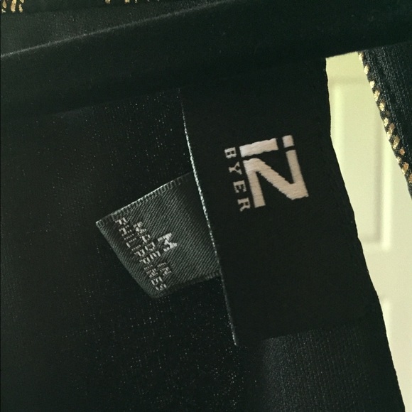 NWOT IZ Byer Black & Gold Chevron Top - Picture 3 of 4